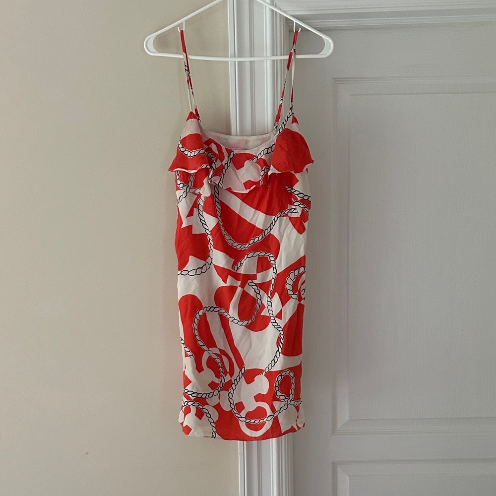 Lilly Pulitzer Red and White Chain Print Dress
